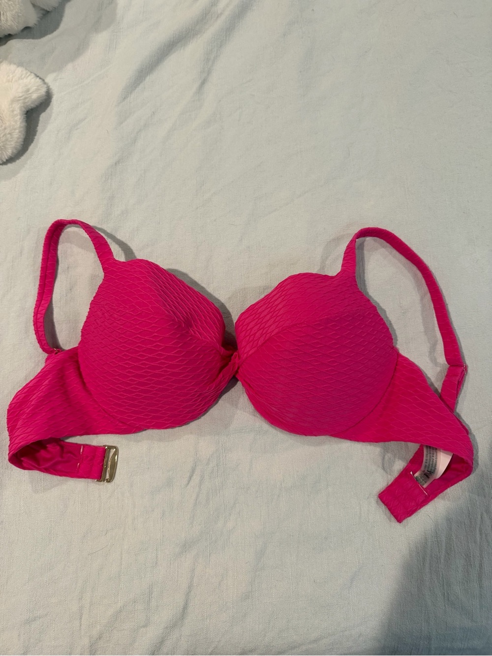 Victoria's Secret Hot Pink Textured Push-Up Bikini Top